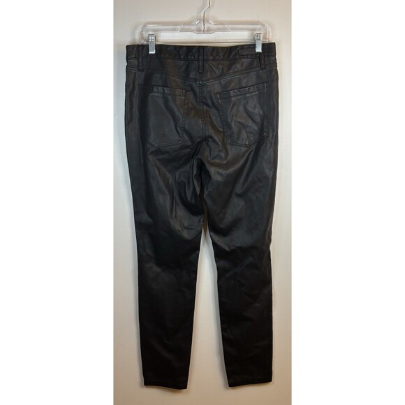 BLANK NYC Waverly Black Faux Leather Pants Women 31 High Rise Flare Pockets NEW - Picture 5 of 15